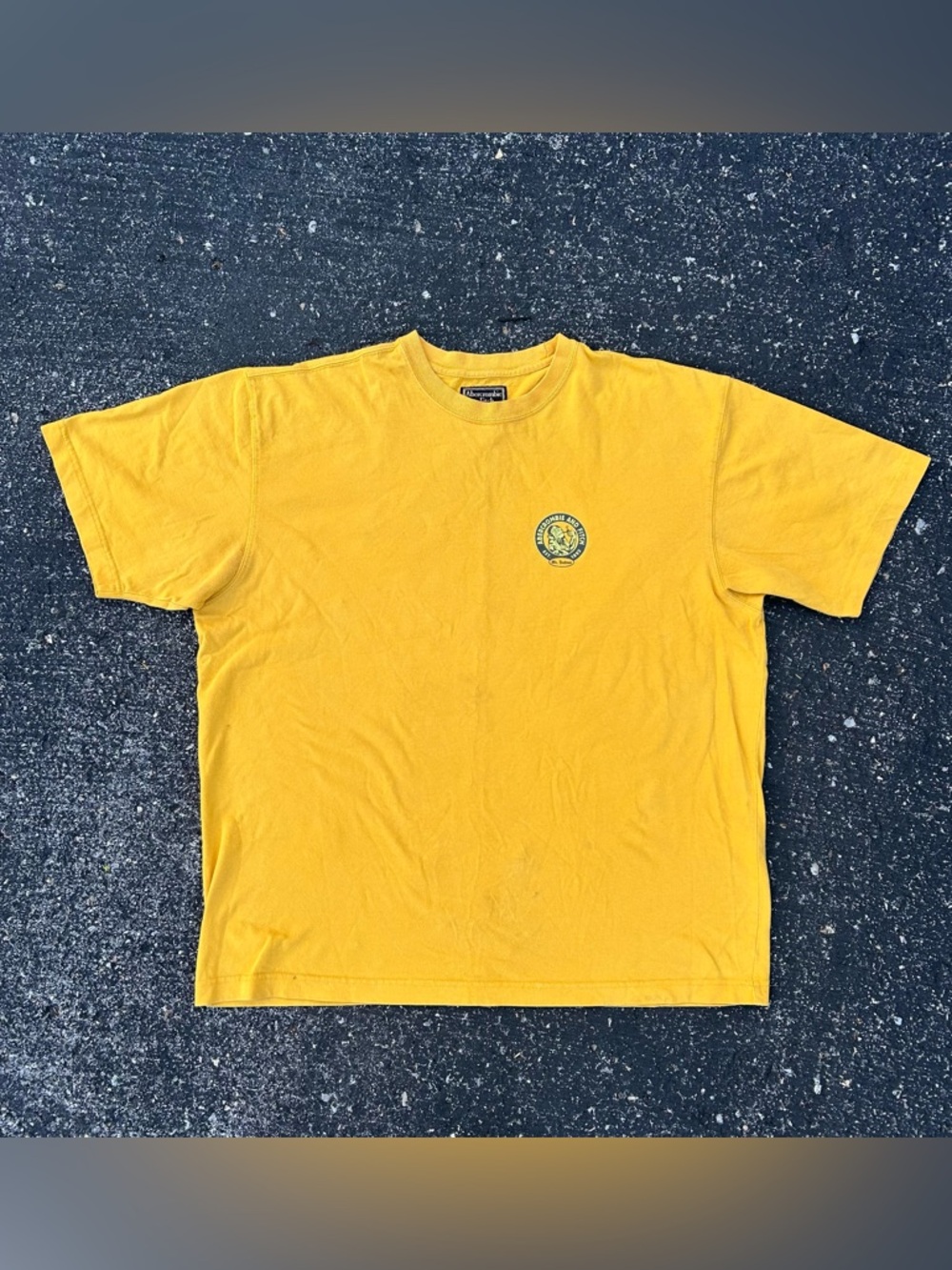 Y2K 2000s Abercrombie And Fitch T Shirt XL Psychic Chimp Yellow Skate Grunge